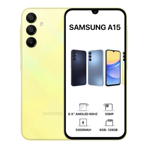 SAMSUNG A15 6RAM 128G YELLOW